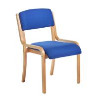 PRAGUE CONFERENCE CHAIR WOOD/BLU