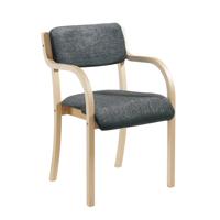 PRAGUE CONFERENCE ARM CHAIR WOOD/CHAR