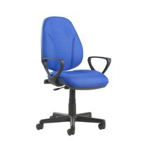 BILBAO LUMBAR FABRIC OP CHR FIX ARM BLU