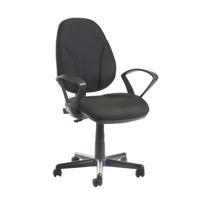 BILBAO LUMBAR FABRIC OP CHR FIX ARM BLK