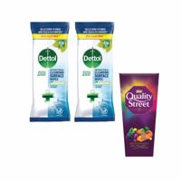 DETTOL ANTIBAC WIPES (2X126)+QUALITY ST