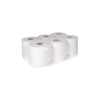 FLAT SHEET CENTREFEED ROLLS WHT (6)