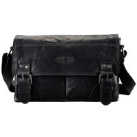 SENSATION LEATHER SHOULDER BAG BLACK