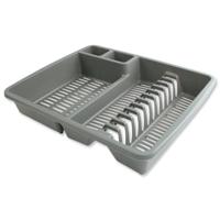 PLASTIC DISH DRAINER SILVER