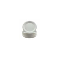 BAGASSE ROUND PLATE 7IN WHITE (50)