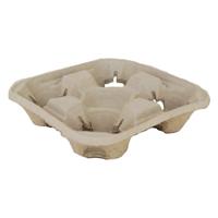 PAPER PULP CARRY TRAY 4 CUP (180)