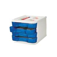 DRAWER SET 4 DRAWER WHITE/BLUE