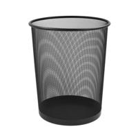 MESH WASTE BIN BLACK