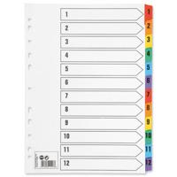 MYLAR INDEX 1-12 NUM A4 ASST