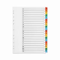 Mylar Index 20 Part A-Z A4 Assorted Colours