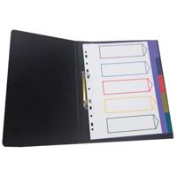 PVC DIVIDERS 5 PART A4+ MCOL