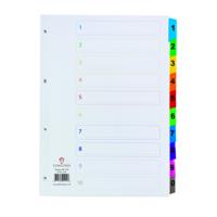 Concord Multicoloured Index 1-10 Numeric A4 00401/CS4