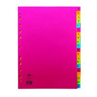 Concord Contrast Subject Dividers 20 Part A-Z A4 Assorted 52499