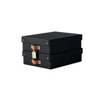 LEITZ STORAGE BOX MED LOW BLACK (2)