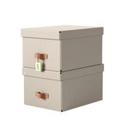 LEITZ STORAGE BOX MED GREY BEIGE (2)