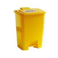 PLASTIC PEDAL OP BIN 30 LITRE YELLOW