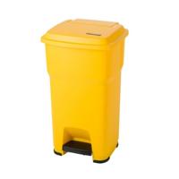 PLASTIC PEDAL OP BIN 85 LITRE YELLOW