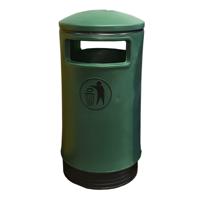 OUTDOOR HOODED TOP BIN 75LT GREEN