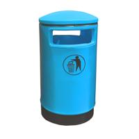 OUTDOOR HOODED TOP BIN 75LT BLUE