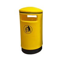 OUTDOOR HOODED TOP BIN 75LT YELLOW