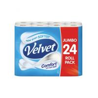 VELVET COMFORT TOILET ROLL WHITE (24)