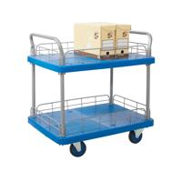 PROPLAZ BLUE TWO TIER TROLLEY WIRE SIDE
