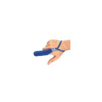 TIE ON PLASTIC FINGER STALL LRG BLU (10)