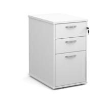 DESK HIGH PEDESTAL 3DRW 600MM WHT