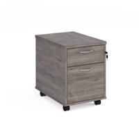 MOBILE PEDESTAL 2 DRAWER 600MM GRY