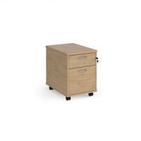 MOBILE PEDESTAL 2 DRAWER 600MM KOAK