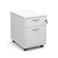 MOBILE PEDESTAL 2 DRAWER 600MM WHT