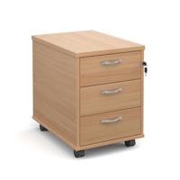 MOBILE PEDESTAL 3 DRAWER 600MM BCH