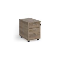 MOBILE PEDESTAL 3 DRAWER 600MM NOAK