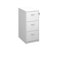 DELUXE EXEC FILING CABINET 3DRW WHT