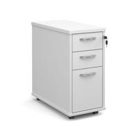 TALL NARROW MOBILE PEDESTAL 3DRW WHT