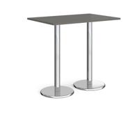 PISA RECT POSEUR TABLE 1200X800 ONYX GRY