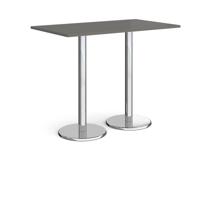PISA RECT POSEUR TABLE 1400X800 ONYX GRY