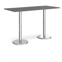 PISA RECT POSEUR TABLE 1800X800 ONYX GRY
