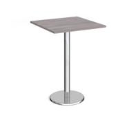 PISA SQUARE POSEUR TABLE 800MM GRY OAK