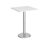 PISA SQUARE POSEUR TABLE 800MM WHT