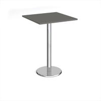 PISA SQUARE POSEUR TABLE 800MM ONYX GRY