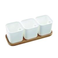 EDEN HERB SELF WATER POT 120MM WHT (3)