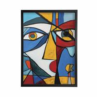 PICASSO FACE BLUE RED PRINT 16X24IN