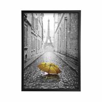 YELLOW UMBRELLA IN PARIS PRINT 16X24IN