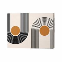 CURVED LINES ROUND SUN PRINT 32X20IN