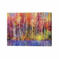 ABSTRACT FOREST CANVAS PRINT 40X26IN