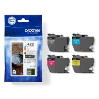 BROTHER INKJET CART BLK/3COL LC422VAL