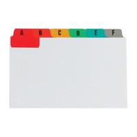 GUIDE CARDS A-Z 203X127MM WHT/MCOL (24)