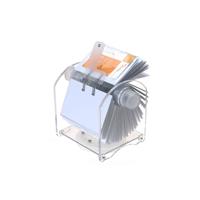 BUSINESS CARD ROTATOR FILE CLEAR ACRYLIC