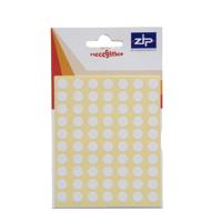 CIRCLE LABELS 8MM WHITE (490)